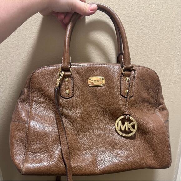 Michael Kors Handbags - Michael Kors Brown Leather Purse Handle or Crossbody